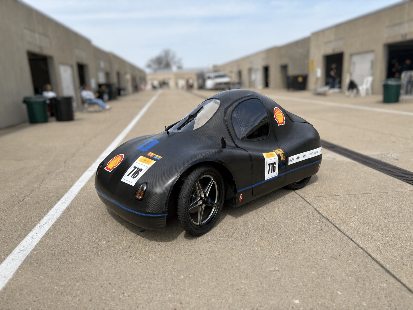 The 2026 carbon fiber Urban Concept car in the pit lane at Indianapolis